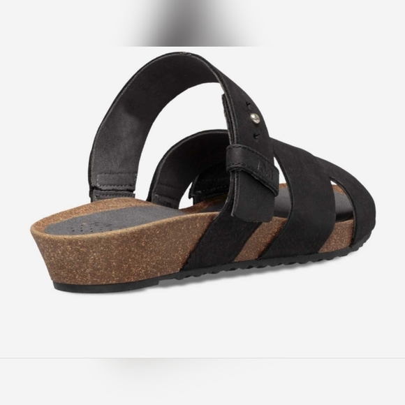 TEVA sandals Size 7.5 Women Model Mahonia Slides Black And Tan Color - Picture 3 of 12